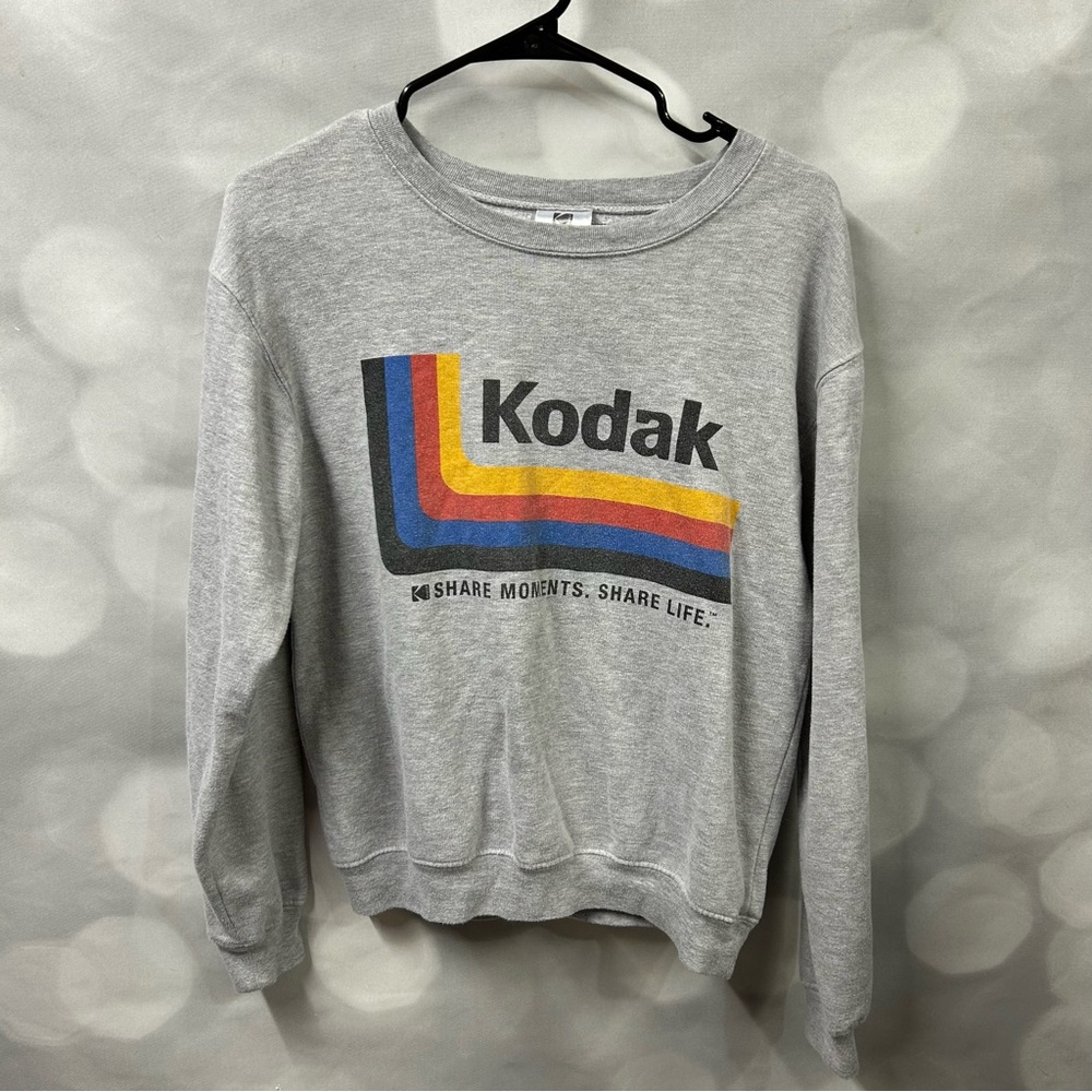 Kodak Brand Kodak Logo Crewneck XS Grey Sweatshirt‎ vintage look
